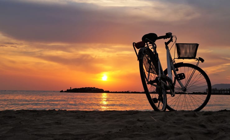 Vélo vu sur mer Vendée